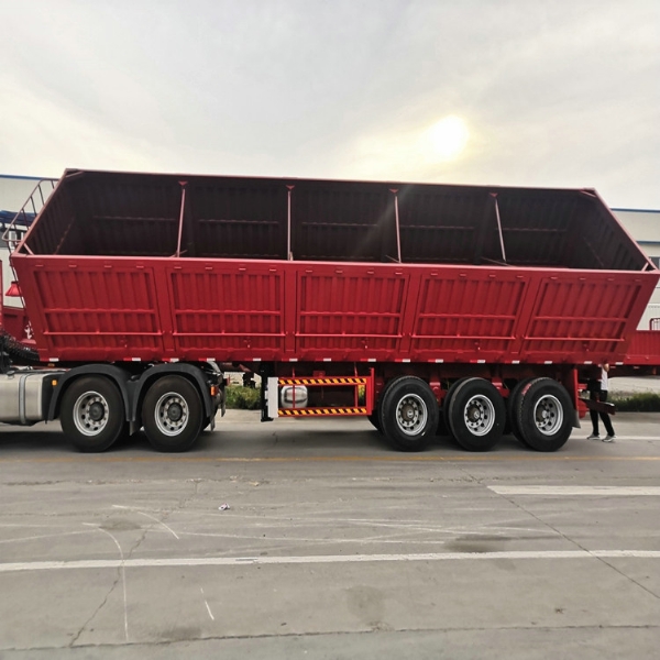 侧翻自卸半挂车